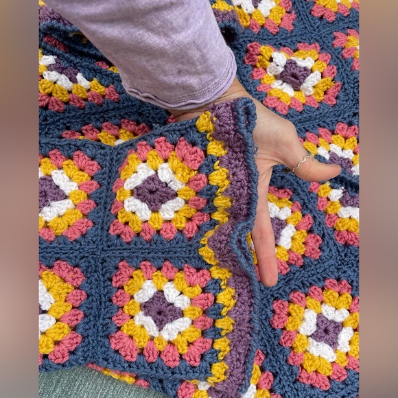 Handmade Crochet Wide Sleeve Open Front Sweater with POCKETS! NOWT - Picture 8 of 15